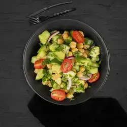 Chickpea Avocado Salad (300 Cal)
