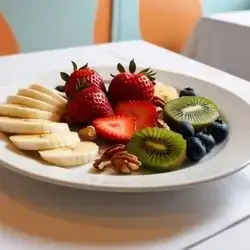 Fruit Salad Plate with Sauce