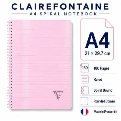 Notebook ,French ( A4) Size,180 pages.
