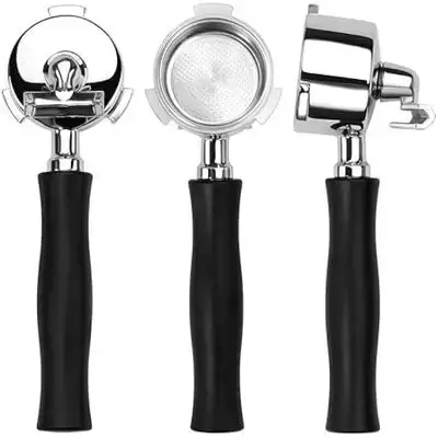 51mm Black Double Spout Portafilter (3-Ear)