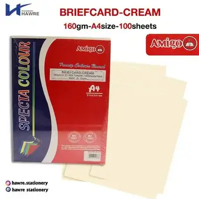 Brief Card-Cream A4 160gram
