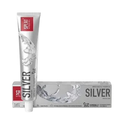 Silver Refreshing Gel Toothpaste Intense Mint 75ml _ SPLAT