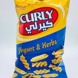 Curly Chips, Yogurt And Herbs
