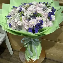 Purple and White Mixed Bouquet