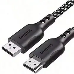 PHILIPS SWA3129B/93 DP To HDMI HD Cable Supports 4K 60Hz High-Bandwidth Transmission And HDR Color Enhancement. Suitable For Connecting Laptops, Desktops, Monitors, TVs, And Projectors.