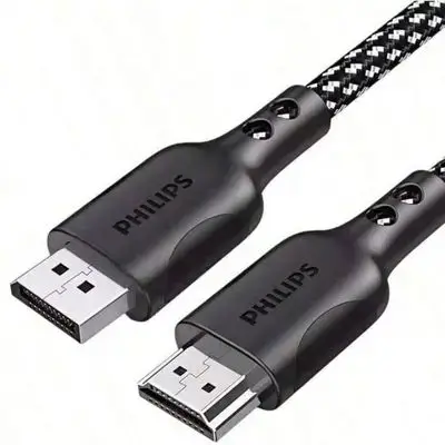 PHILIPS SWA3129B/93 DP To HDMI HD Cable Supports 4K 60Hz High-Bandwidth Transmission And HDR Color Enhancement. Suitable For Connecting Laptops, Desktops, Monitors, TVs, And Projectors.