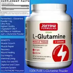 L Glutamine Powder, Pure Fermented Glutamine, Muscle Tissue & Repair, Boosts Muscle Growth, Lean Muscle Mass, Multifunctional Amino Acid, Immunity, Gut, IBS, Wound Healing, Colon & Digestive Support, 1kg Powder glutamine
