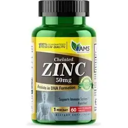 Chelated Zinc 50mg 60 Tablets (AMS)