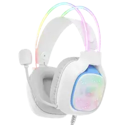 ONIKUMA X22 RGB Wired Gaming Headset — White (USB + 3.5 mm, 1.8 m Cable)