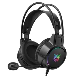 ONIKUMA X15 Pro Wired Gaming Headset – Black, RGB Headband, USB & 3.5mm, 2.2m Cable
