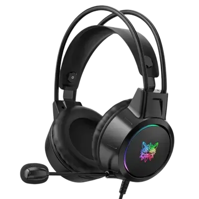 ONIKUMA X15 Pro Wired Gaming Headset – Black, RGB Headband, USB & 3.5mm, 2.2m Cable