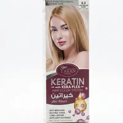 Yaran Keratin with Kera Plex Hair Color System (8.3 Light Golden Blond)