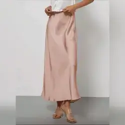 SHEIN YROOE Elegant Elastic Satin Skirt - Larg