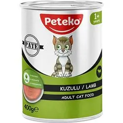 Peteko Adult Wet Cat Food Pate - Lamb, 400 g