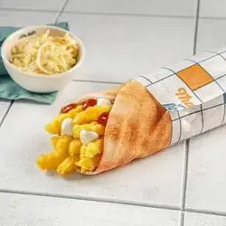Fries With Cheese Wrapped With Bread