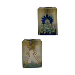 Incense Burner or Candle Holder with Decorative Painting