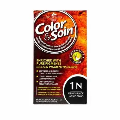 Color & Soin Permanent Hair Dye - 1N Ebony Black