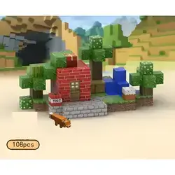 Minecraft Magnetic Building Private Garden T108 (108pcs + 3 Free Plush Toys)