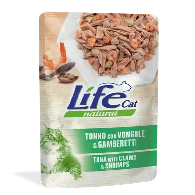 Life Cat تونە لەگەڵ کۆتر و کرێش 70g