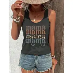 Women Colorful Printed Sleeveless Tank Top