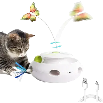 Electric Interactive Cat Toy Green