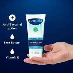 cuticura hand and nail cream 2 in 1 anti bacteria 75 ml