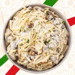 fettuccine alfredo with mushrooms