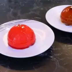 Red Ganache With Caramel