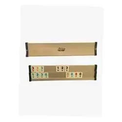 Okey - Wooden Curved Rummy Set - Dark Silver