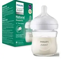 PHILIPS AVENT Glass Baby Bottle Natural Response Pure glass 0m+ 120ml/4oz