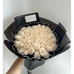 White Rose Bouquet - 50 Pcs