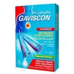 Gaviscon Advanced Peppermint Liquid Sachets 10 Ml X 12 S