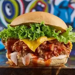 Buffalo Crunchy Chicken Burger