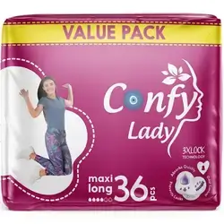 Confy Lady 3xlock Maxi Long 36 Pcs