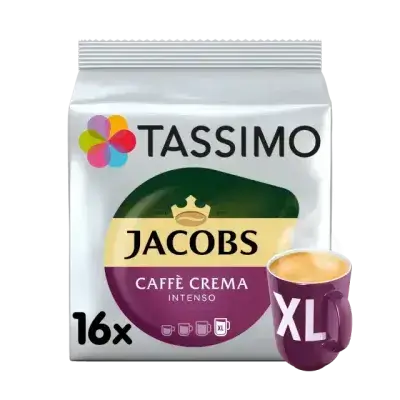TASSIMO Jacobs Caffè Crema Intenso XL – 16 Capsules