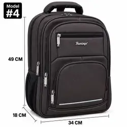 Flamingo Leather Backpack – Model #4, 4 Zippers