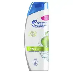 Head & Shoulders Apple Fresh Anti Dandruff Shampoo 400ML//شامبو هيد آند شولدرز المضاد للقشرة برائحة التفاح المنعش، 400مل، للاستخدام اليومي. مناسب لجميع أنواع الشعر.