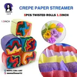 Crepe Paper Streamer 5pcs-1.5inch