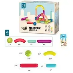 Magnetic Balls and Rods Set - 25 Pcs