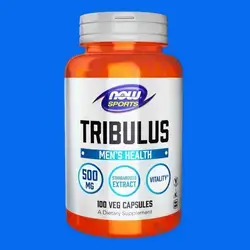 NOW Sports Nutrition, Tribulus (Tribulus terrestris) 500 mg (45% Saponins) , Enhanced Vitality, Energy, Libido, Hormone Optimization, 100 Veg Caps tribulus