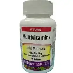 Webber naturals Vitamin Multivitamins With Minerals One Per Day 30 tablets