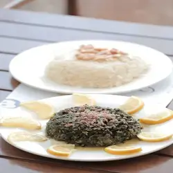 Spinach With Meat And Rice