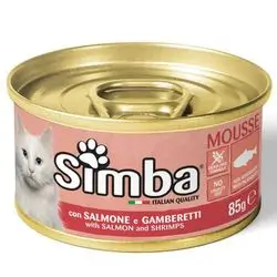 Simba Cat Mousse with Salmon and Shrimps 85g