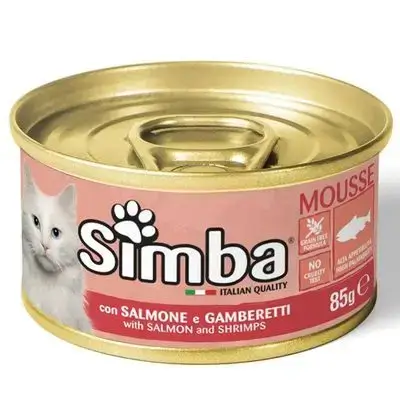 Simba Cat Mousse with Salmon and Shrimps 85g