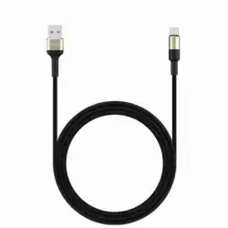 2PK RockRose Aspire AC 1m 2.4A Nylon Braided USB-A to USB-C Charge & Sync Cable