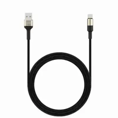 2PK RockRose Aspire AC 1m 2.4A Nylon Braided USB-A to USB-C Charge & Sync Cable