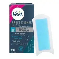 Veet Wax Strips Hair Removal for Sensitive Skin 20 Pack