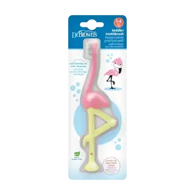 Toddler Toothbrush Flamingo 1-4 Years _ Dr. Brown's