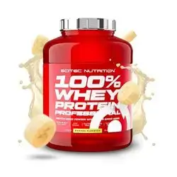 SCITEC NUTRITION 100% Whey Protein Professional (2,35 kg) - banana