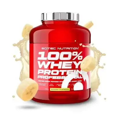 SCITEC NUTRITION 100% Whey Protein Professional (2,35 kg) - banana